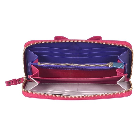 SALVATORE FERRAGAMO Vera Bow Zip Wallet in Begonia - Picture 4 of 16